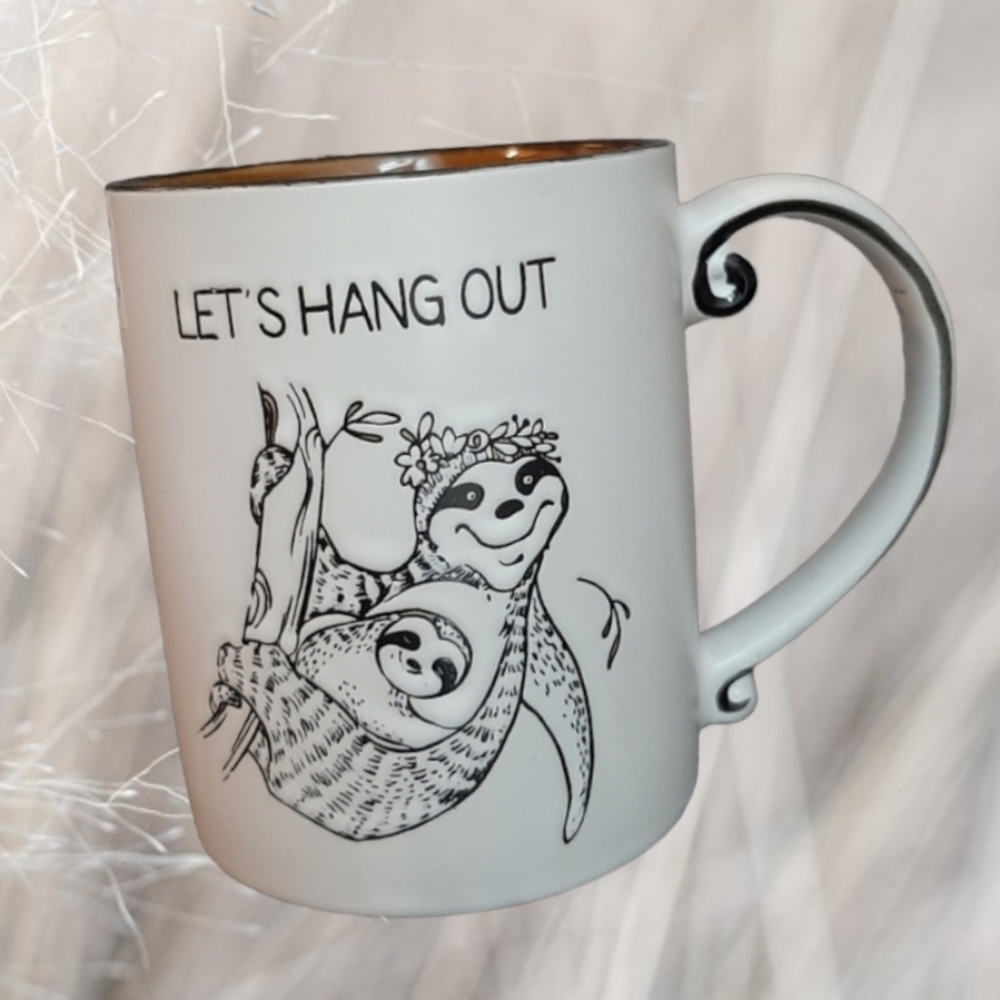 Spectrum Sloth LETS HANG OUT Coffee Tea Mug